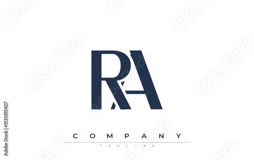 RA Modern Initials Logo Design. Branding logo with stylized initials showcasing bold design and modern aesthetic. Ideal for professional business branding or creative projects focusing on minimalistic