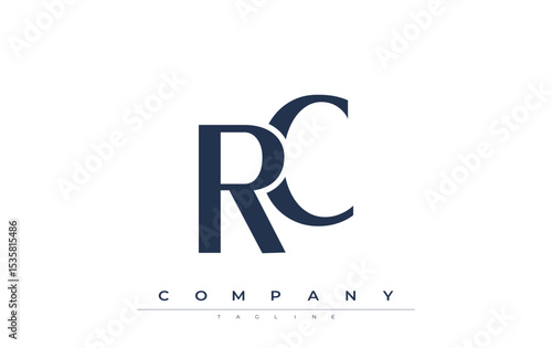 RC Modern Initials Logo Design. Branding logo with stylized initials showcasing bold design and modern aesthetic. Ideal for professional business branding or creative projects focusing on minimalistic