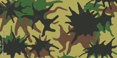 abstract green jungle camouflage pattern suitable for outdoor activity