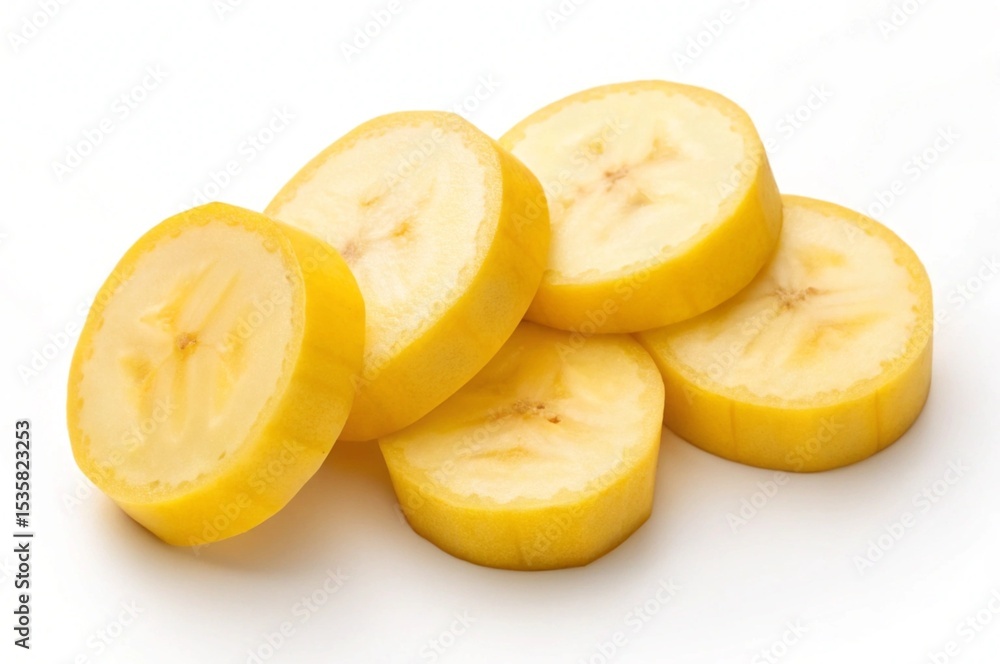Fresh sliced bananas yellow fruit healthy tropical snack food delicious sweet ripe vitamins energy breakfast dietary fiber potassium Fresh sliced bananas yellow fruit healthy tropical snack food delicious sweet ripe vitamins energy breakfast dietary fiber potassium