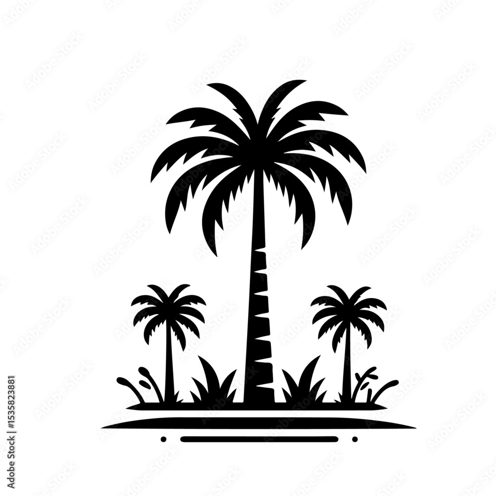 Obraz premium Palm Tree Silhouette