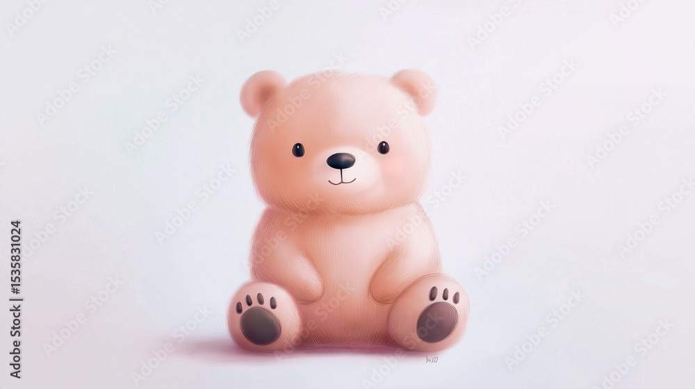 Obraz premium cute teddy bear on white background