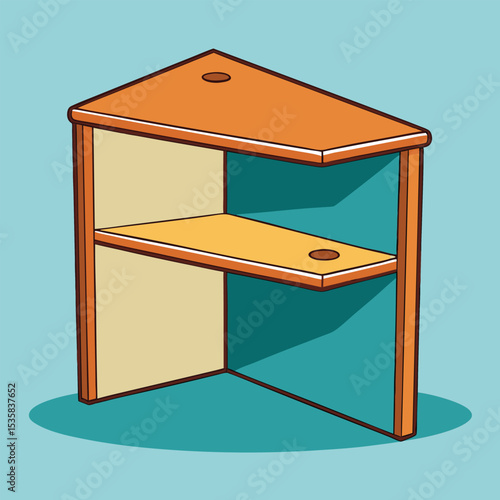 vector illustration of a wooden box
