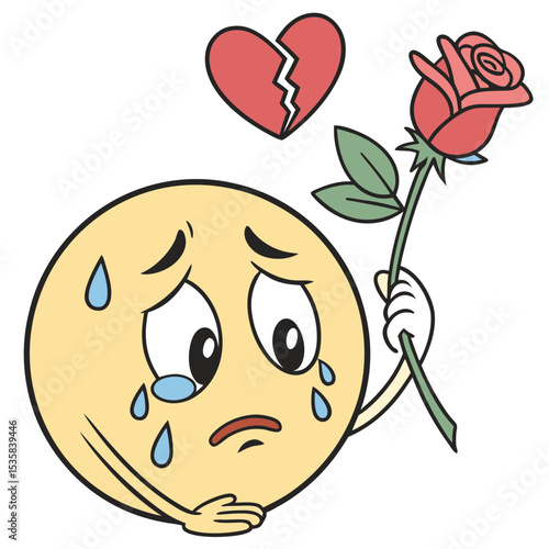 Sadness Grief Heartbreak Pain and Disappointment with Rose