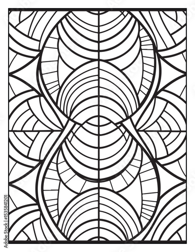 Mindful Patterns Coloring Pages For Adults & Teens,  black and white, line art, illustration, bold and easy coloring page, bold & easy coloring book, stress relief ,coloring book, coloring page