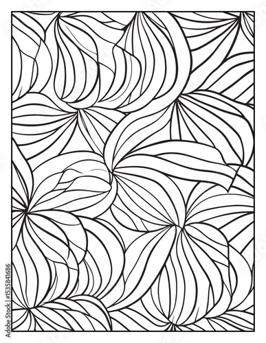 Mindful Patterns Coloring Pages For Adults & Teens,  black and white, line art, illustration, bold and easy coloring page, bold & easy coloring book, stress relief ,coloring book, coloring page