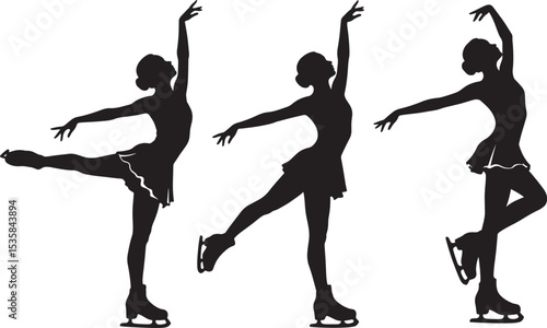 Figure Skater icon vector illustration