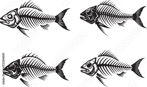 Fish Skeleton icon vector illustration