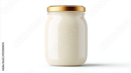 Creamy Yoghurt Packaging Mockup with Clean Background