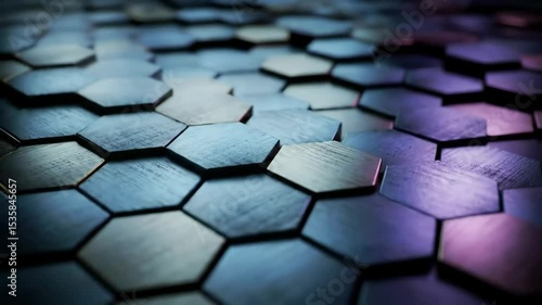 Metallic Hexagon Wave – Seamless Futuristic Tile Loop