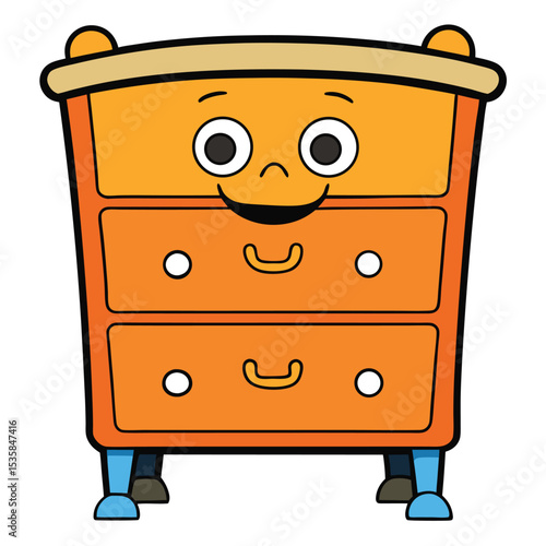 antique chest of drawers isolated