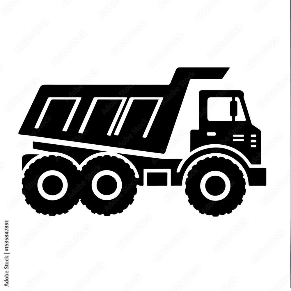 Naklejka premium Dump Truck Silhouette