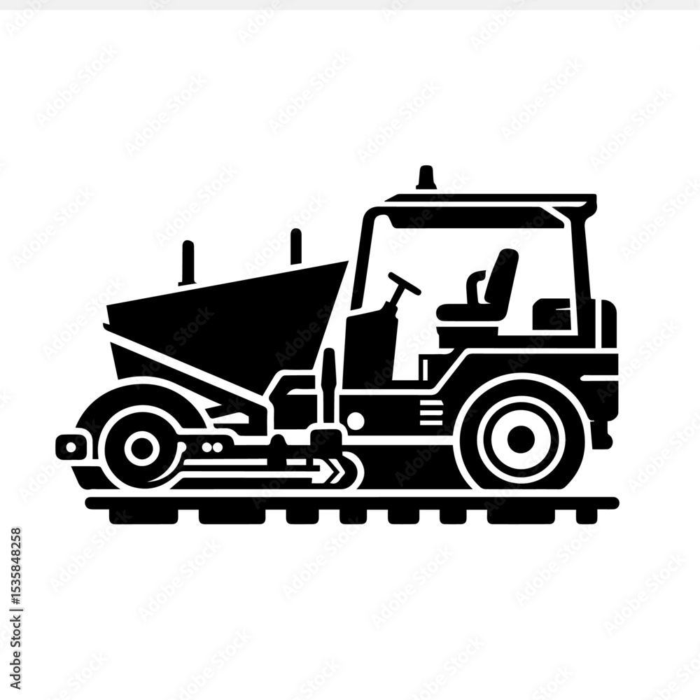 Naklejka premium Roller Compactor Silhouette