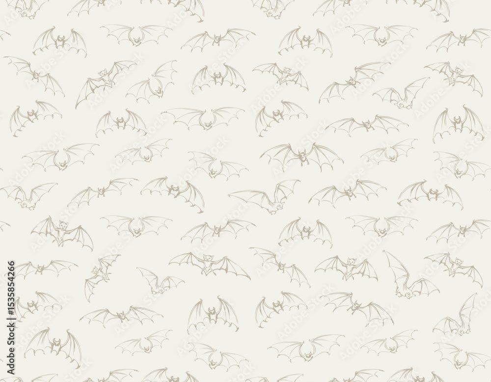 Fototapeta premium The bats is flying. Vector drawing