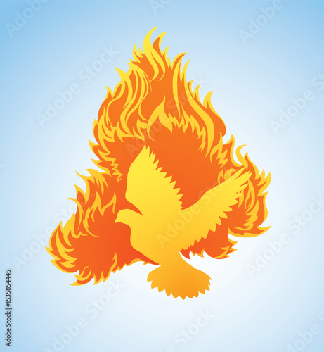 Pentecost sunday. Baptism with the Holy Spirit. Vector drawing icon