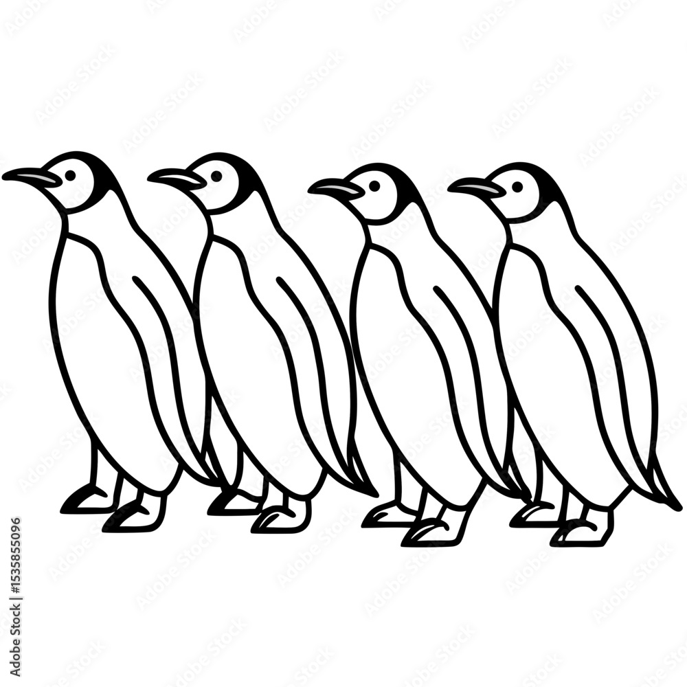 Fototapeta premium penguins on a branch