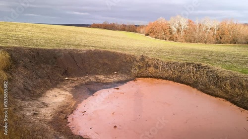 special pit protection for burning waste from gas and gasoline production in Ukraine, so as not to burn forests and fields