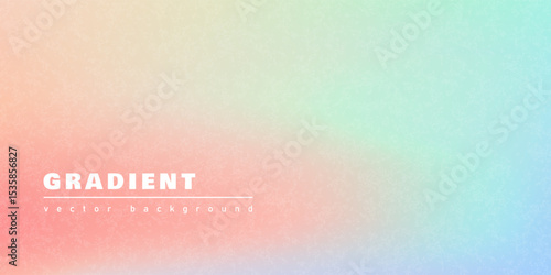 Soft abstract blurred gradient background in gentle pastel peach, mint, and blue shades with fine texture, for serene website design or calm presentation visuals.Vector illustration.