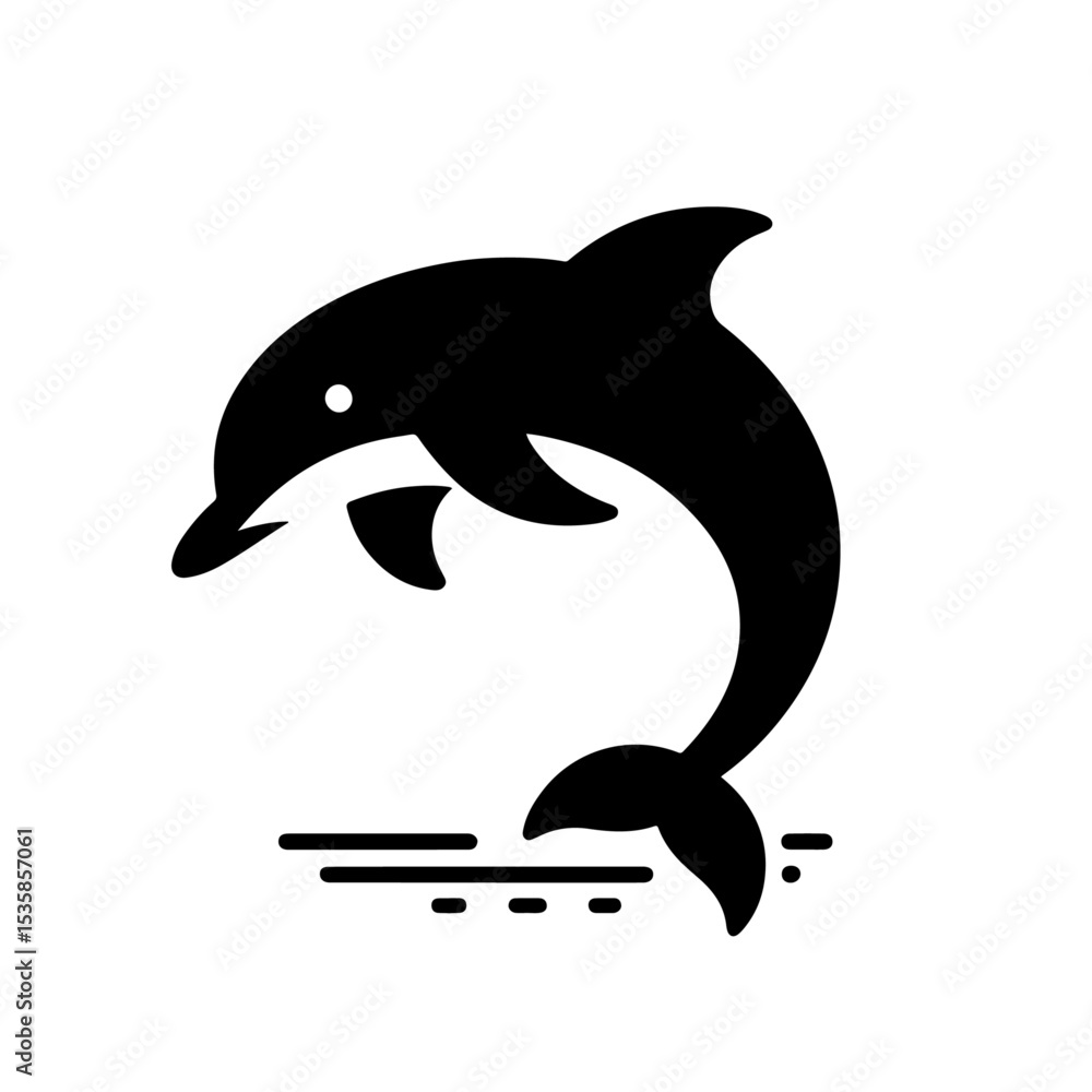 Naklejka premium Whale Silhouette, Whale vector