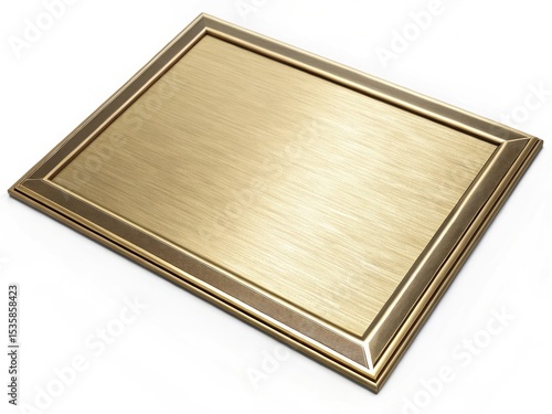 Elegant gold brushed metal plaque frame