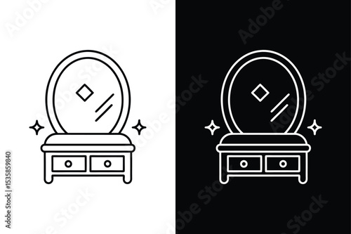 Vanity icon isolated vector icon illustration on white background.