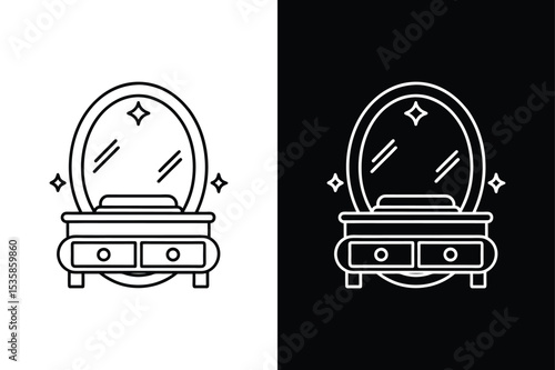 Vanity icon isolated vector icon illustration on white background.