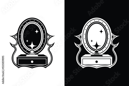 Vanity icon isolated vector icon illustration on white background.