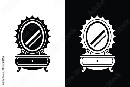 Vanity icon isolated vector icon illustration on white background.