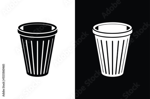Waste-basket icon isolated vector icon illustration on white background.