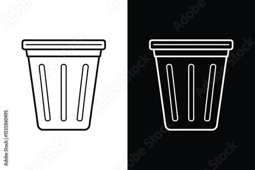 Waste-basket icon isolated vector icon illustration on white background.