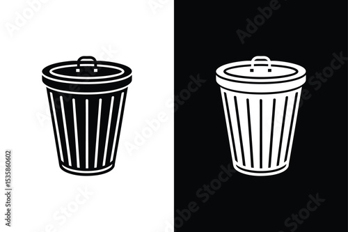 Waste-basket icon isolated vector icon illustration on white background.