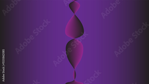 Symmetric Gradient Sculpture in Deep Purple Tones.