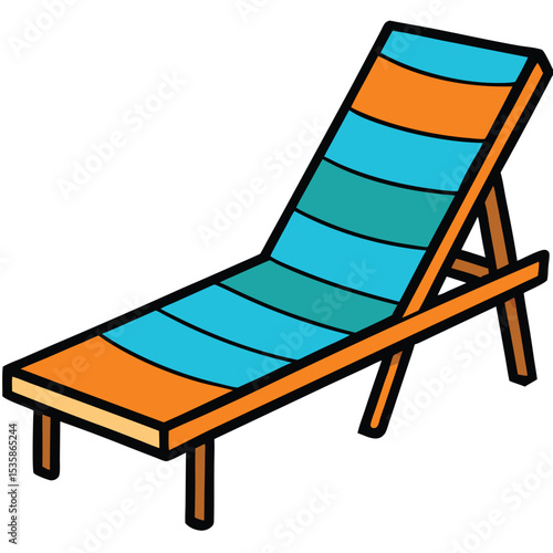 chaise longue on white background