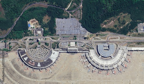 Slika na platnu High-Resolution Aerial View of a Airport