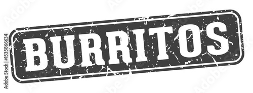 burritos rectangular sign. burritos stamp