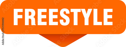 freestyle sticker. freestyle sign on transparent background