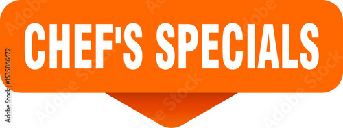 chef's specials sticker. chef's specials sign on transparent background