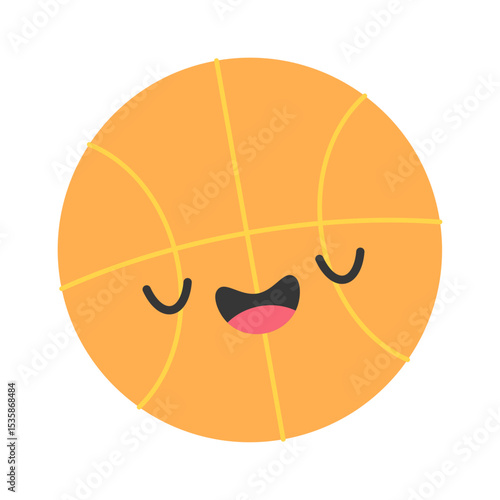 Basketball ball cute cartoon character