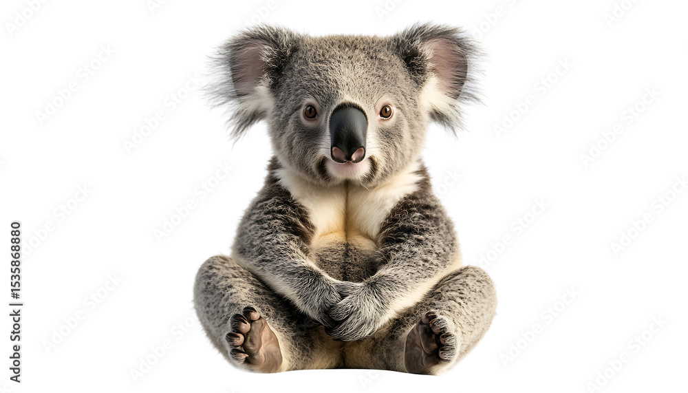Obraz premium Realistic Koala isolated on transparent background, PNG