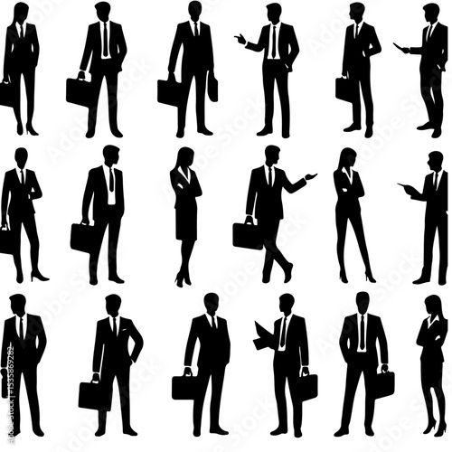  business peolple silhouette