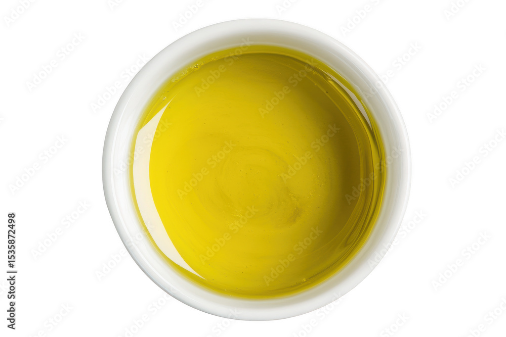 Yellow Olive Oil in White Bowl isolated on a transparent background Yellow Olive Oil in White Bowl isolated on a transparent background