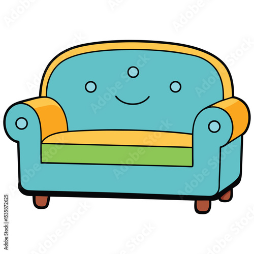sofa on white background