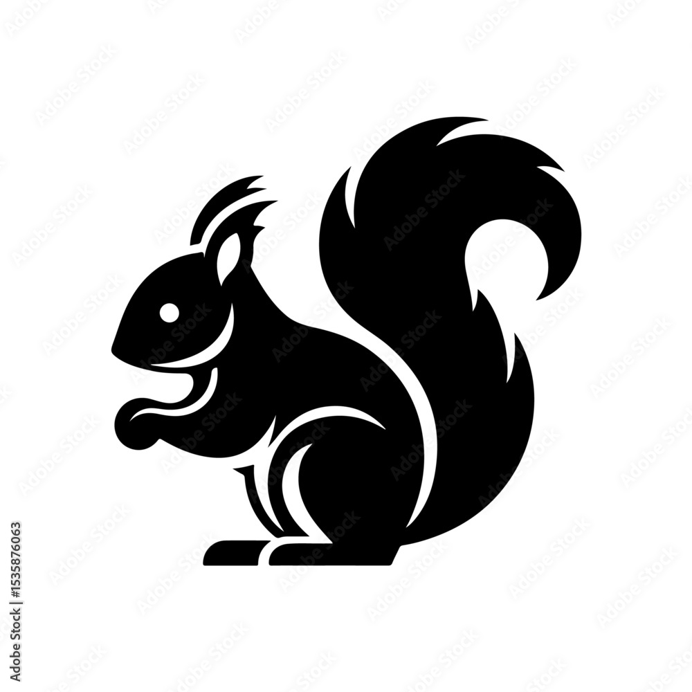 Obraz premium squirrel silhouette