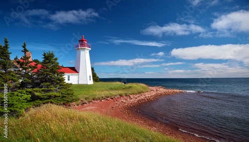 wood islands lighthouse in prince edward island canada