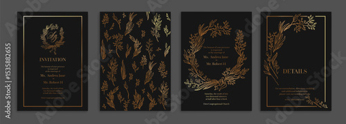 Black elegant cards