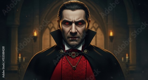 Count Dracula Portrait - Intense Gaze