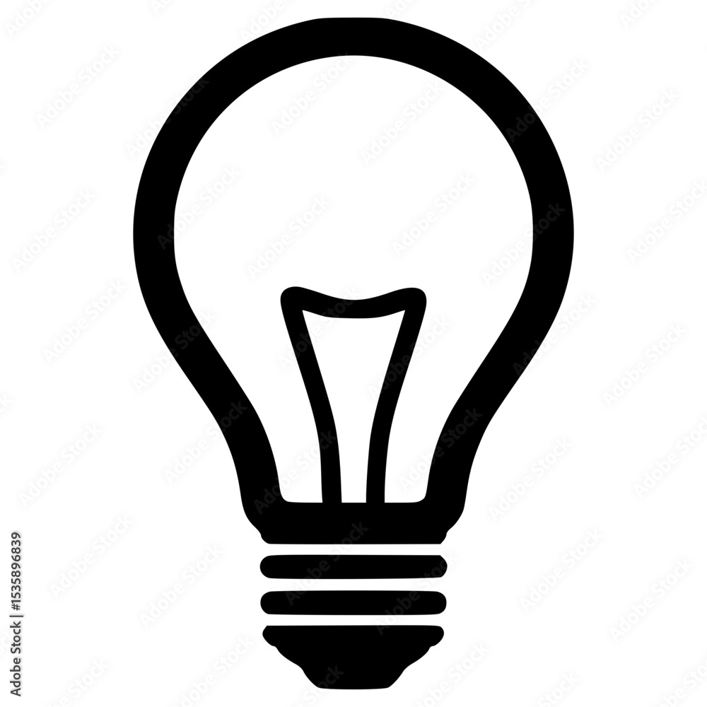 Creative vector design of a light bulb symbolizing innovation Creative vector design of a light bulb symbolizing innovation