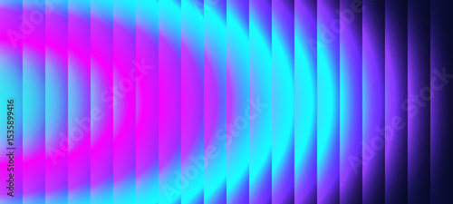 Chromatic ripple gradient with neon pink, blue, and violet hues. Abstract vector background for modern design.