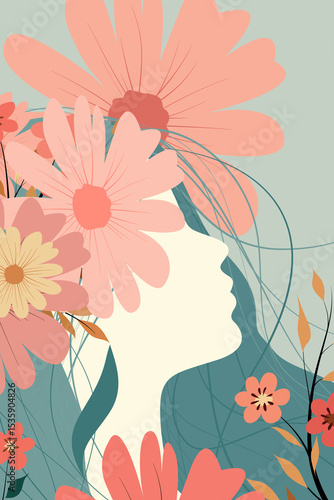 Girl, Flowers, Woman, Women, Daughter, Communication, Person, Waves, Love, Mind, Relationship, Freedom, Thoughts, Vector, Artwork
