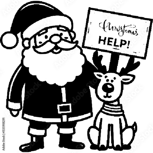 Lustige Weihnachtskarten-Illustrationen - 2